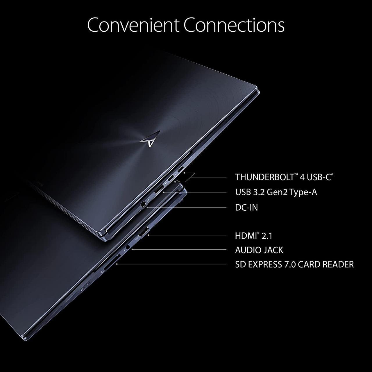 Alt view image 12 of 13 - ASUS ZenBook Pro 16X OLED 16" 4K OLED 16:10 Touch Display, ASUS Dial, Intel i9-12900H CPU, GeForce RTX 3060 Graphics, 32GB RAM, 2TB SSD, Windows 11 Pro, Tech Black, UX7602ZM-XB96T