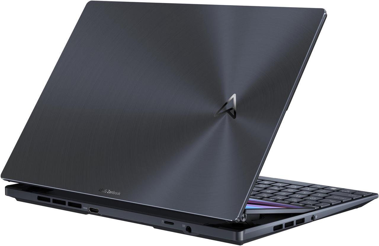 Alt view image 4 of 13 - ASUS Zenbook Pro 14 Duo OLED 14.5" 2.8K OLED Touch, 120Hz Refresh Rate, ScreenPad Plus, Intel i9-12900H CPU, RTX 3050 Ti, 32GB RAM, 2TB SSD, Windows 11 Home, Tech Black, UX8402ZE-IB99T