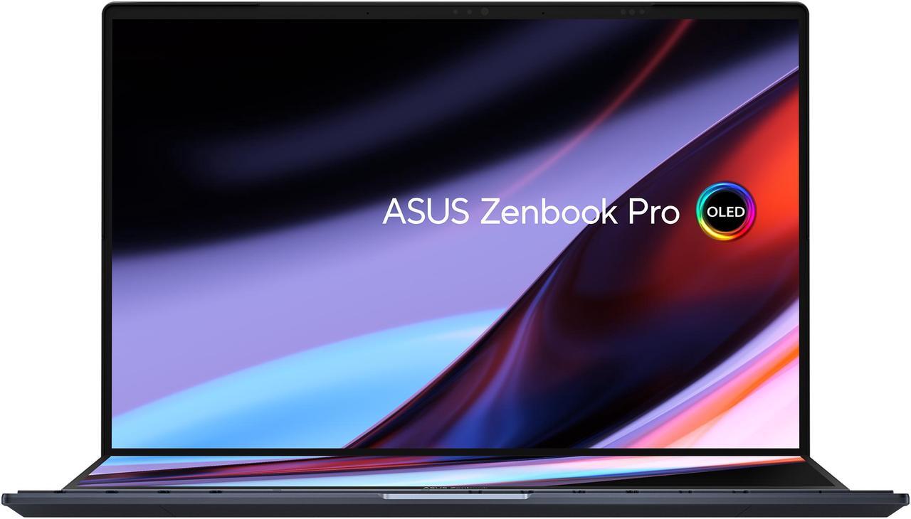 Alt view image 8 of 13 - ASUS Zenbook Pro 14 Duo OLED 14.5" 2.8K OLED Touch, 120Hz Refresh Rate, ScreenPad Plus, Intel i9-12900H CPU, RTX 3050 Ti, 32GB RAM, 2TB SSD, Windows 11 Home, Tech Black, UX8402ZE-IB99T