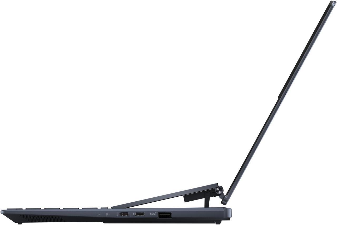 Alt view image 9 of 13 - ASUS Zenbook Pro 14 Duo OLED 14.5" 2.8K OLED Touch, 120Hz Refresh Rate, ScreenPad Plus, Intel i9-12900H CPU, RTX 3050 Ti, 32GB RAM, 2TB SSD, Windows 11 Home, Tech Black, UX8402ZE-IB99T