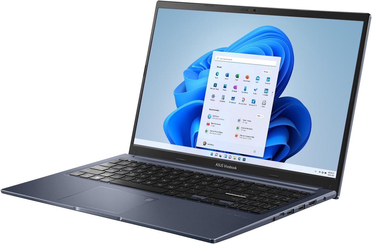 Alt view image 3 of 6 - ASUS Vivobook 15 Slim Laptop, 15.6” FHD Display, Intel Core i5-12500H CPU, Intel Iris Xe graphics, 16GB RAM, 512GB SSD, Windows 11 Home, Quiet Blue, F1502ZA-NB54