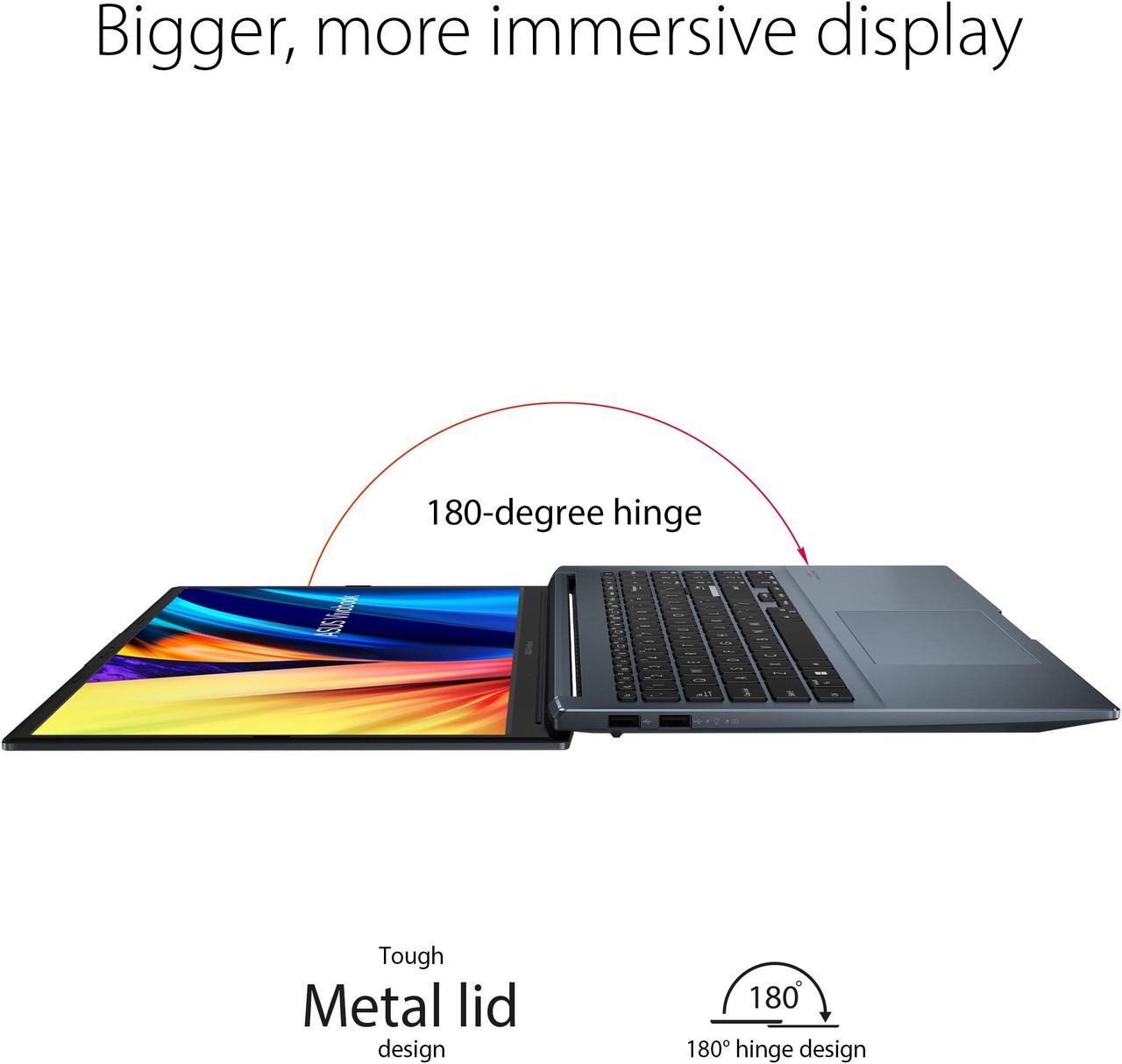 Alt view image 8 of 11 - ASUS Vivobook Pro 15 Laptop, 15.6” FHD Display, AMD Ryzen 9 7940HS Mobile CPU, NVIDIA GeForce RTX 4060 Laptop GPU, 32GB RAM, 1TB SSD, Windows 11 Home, Quiet Blue, M6500XV-EB96