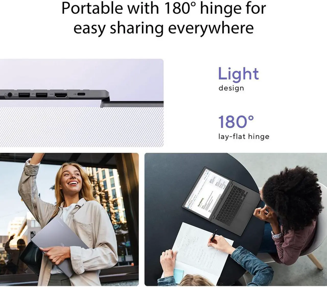 Alt view image 7 of 8 - ASUS Chromebook Plus CX34 laptop with Google AI, 14" Display (1920x1080), Intel Core i5-1235U Processor, 16GB RAM, 256GB UFS Storage, ChromeOS, Rocky Gray, CX3402CBA-DH566-GR