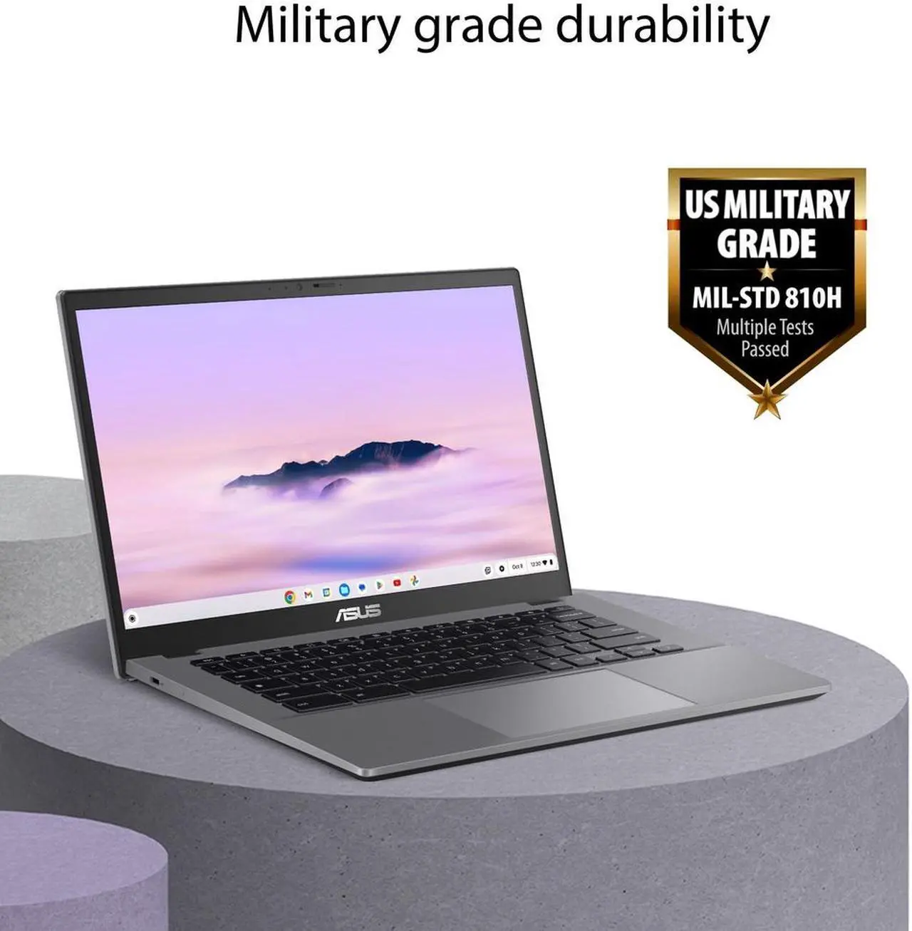 Alt view image 8 of 8 - ASUS Chromebook Plus CX34 laptop with Google AI, 14" Display (1920x1080), Intel Core i5-1235U Processor, 16GB RAM, 256GB UFS Storage, ChromeOS, Rocky Gray, CX3402CBA-DH566-GR