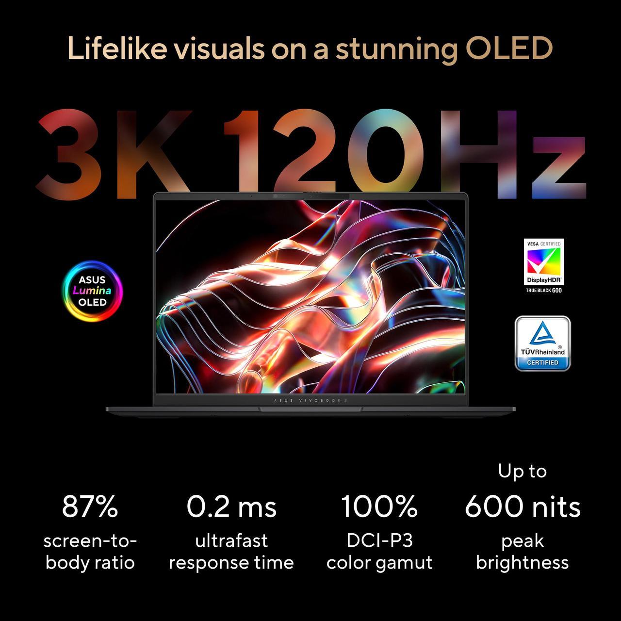 Alt view image 11 of 16 - ASUS Vivobook S 14" Copilot+ PC Laptop AMD Ryzen AI 9 365  24 GB LPDDR5X Memory 512 GB PCIe SSD AMD Radeon 880M Windows 11 Home 64-bit M5406WA-DS76