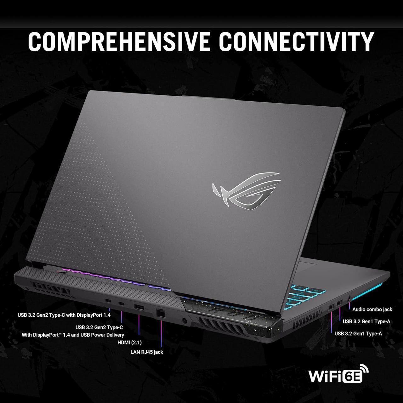 Alt view image 6 of 9 - ASUS ROG Strix G17 Gaming Laptop AMD Ryzen 9 7845HX 3.0 GHz NVIDIA GeForce RTX 4060 16GB Memory 1 TB PCIe SSD 17.3" WQHD Windows 11 Home G713PV-WS94