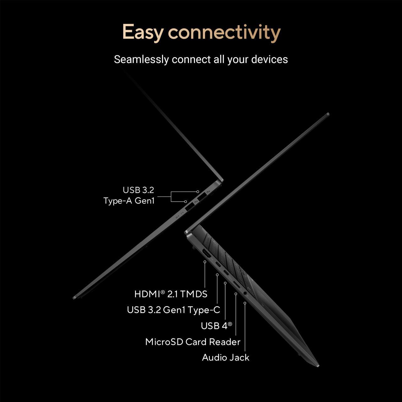 Alt view image 8 of 10 - ASUS Vivobook S16 16" Copilot+ PC Laptop AMD Ryzen AI 7 350 16GB Memory 1 TB NVMe SSD AMD Radeon 860M 1 Windows 11 Home M5606KA-DS76