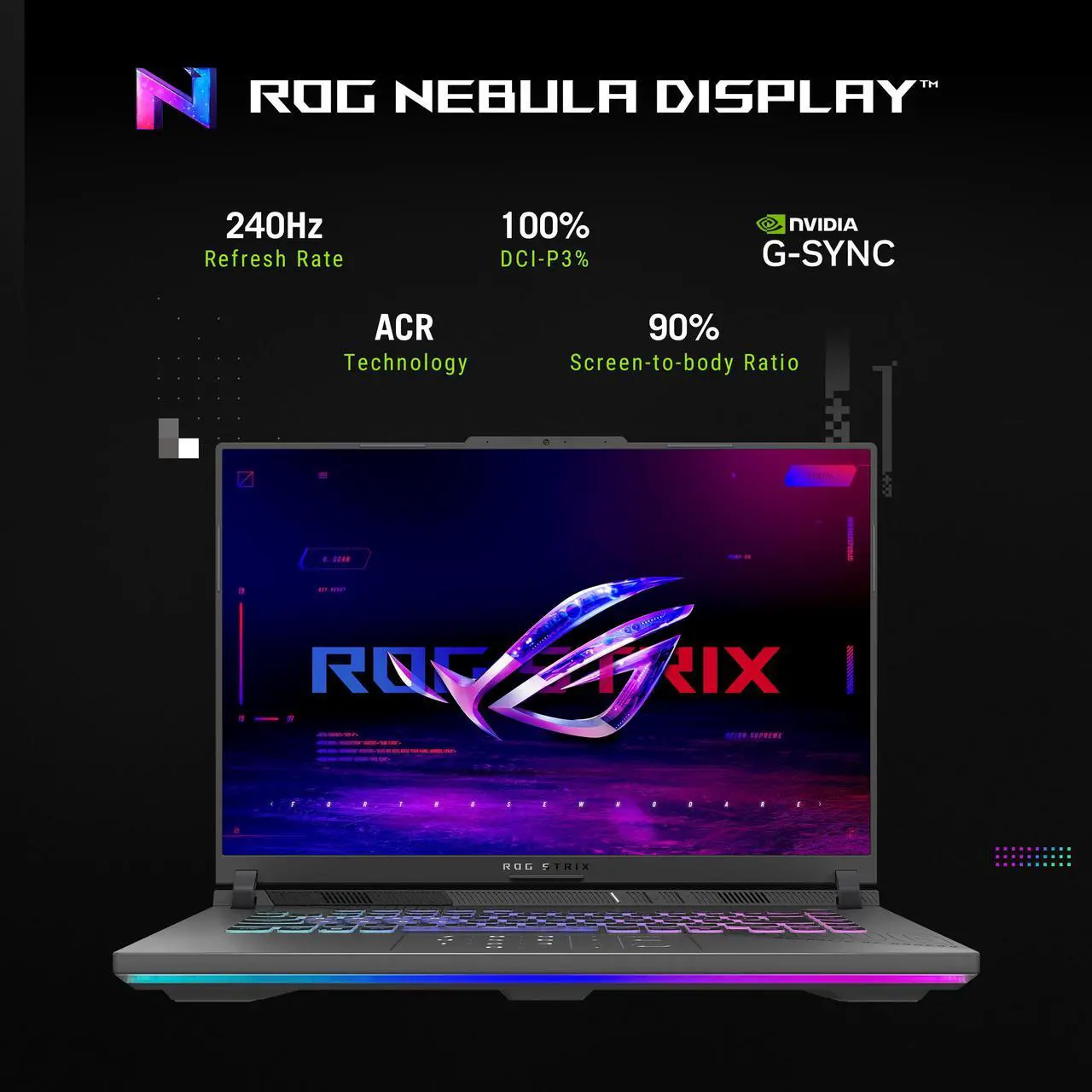 Alt view image 7 of 13 - ASUS ROG Strix G16 - 16" GeForce RTX 5070 Laptop GPU - AMD Ryzen 9 9955HX  - 32GB Memory - 1 TB PCIe SSD - Windows 11 Home - Gaming Laptop - 240 Hz (G614FP-DS96 )