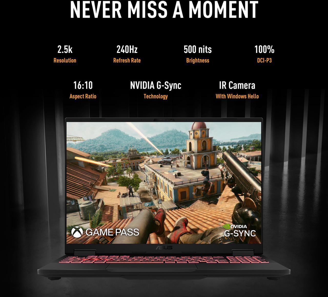 Alt view image 9 of 11 - ASUS TUF Gaming - 18" GeForce RTX 5070 Laptop GPU - AMD Ryzen 7 260  - 16GB (8GBx2) Memory - 1 TB PCIe SSD - Windows 11 Home - Gaming Laptop - 240 Hz IPS (FA808UP-NS74 )