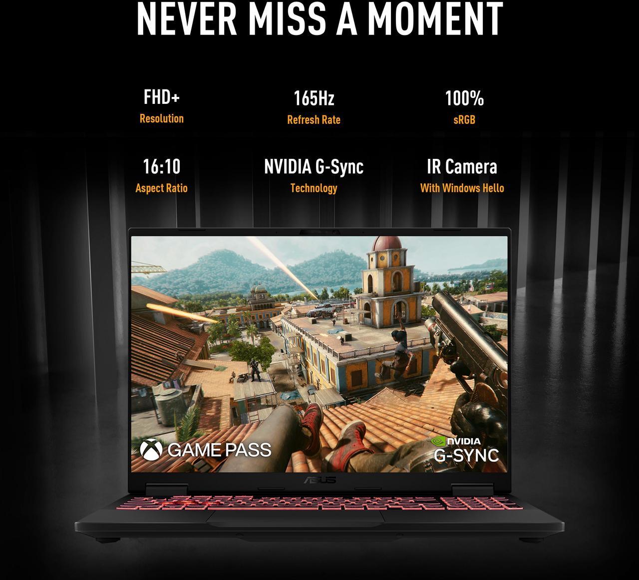 Alt view image 10 of 12 - ASUS TUF Gaming A16 - 16" GeForce RTX 5060 Laptop GPU - AMD Ryzen 7 260  - 16GB Memory - 512 GB NVMe SSD - Windows 11 Home - Gaming Laptop - 165 Hz IPS (FA608UM-NS73 )
