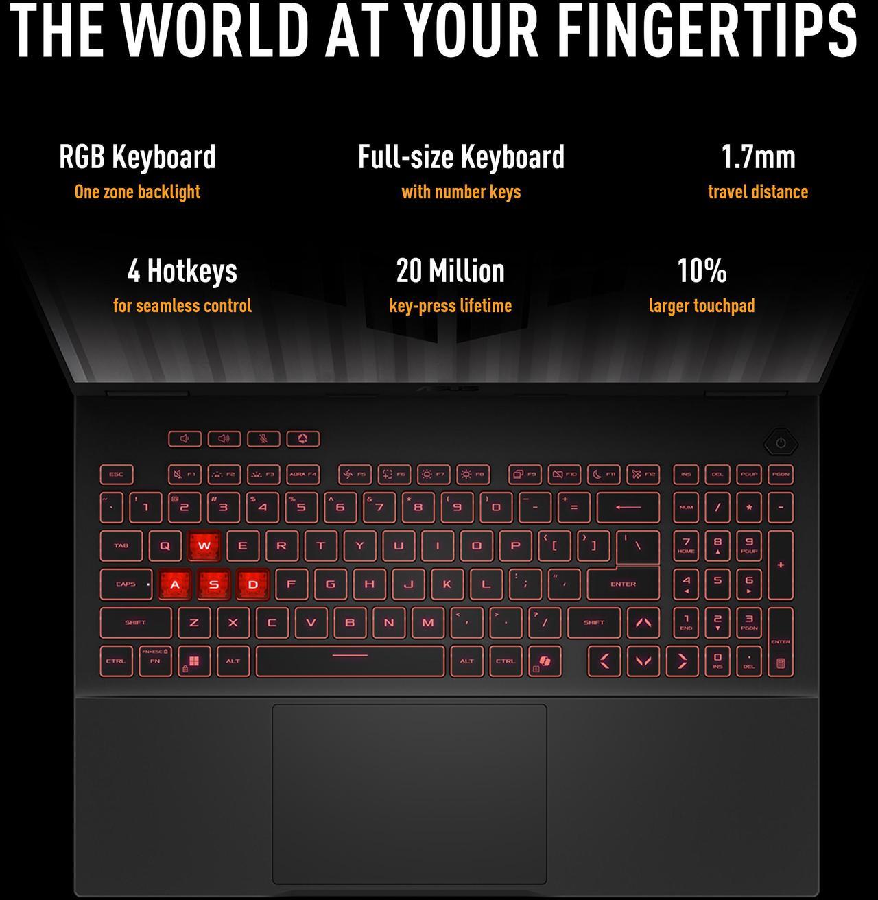 Alt view image 11 of 12 - ASUS TUF Gaming A16 - 16" GeForce RTX 5060 Laptop GPU - AMD Ryzen 7 260  - 16GB Memory - 512 GB NVMe SSD - Windows 11 Home - Gaming Laptop - 165 Hz IPS (FA608UM-NS73 )