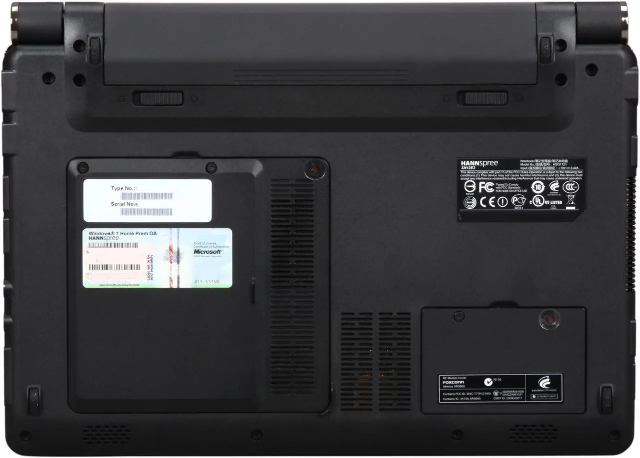 Alt view image 7 of 8 - Hannspree Laptop Intel Pentium SU4100 2GB Memory 320GB HDD Intel GMA 4500MHD 12.1" Windows 7 Home Premium SN12E23BUP212