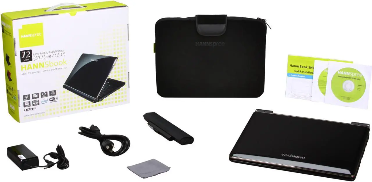 Alt view image 8 of 8 - Hannspree Laptop Intel Pentium SU4100 2GB Memory 320GB HDD Intel GMA 4500MHD 12.1" Windows 7 Home Premium SN12E23BUP212