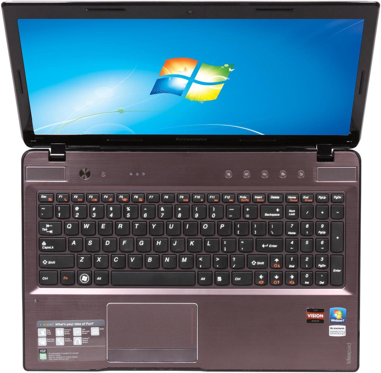 Alt view image 6 of 8 - Lenovo Laptop IdeaPad AMD A4-3300M 4GB Memory 500GB HDD AMD Radeon HD 6480G 15.6" Windows 7 Home Premium 64-bit Z575 (129922U)