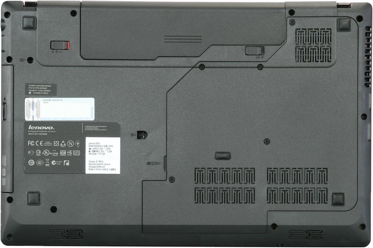 Alt view image 7 of 8 - Lenovo Laptop Intel Core i3-2350M 4GB Memory 500GB HDD Intel HD Graphics 15.6" Windows 7 Home Premium 64-bit G570 (43349LU)