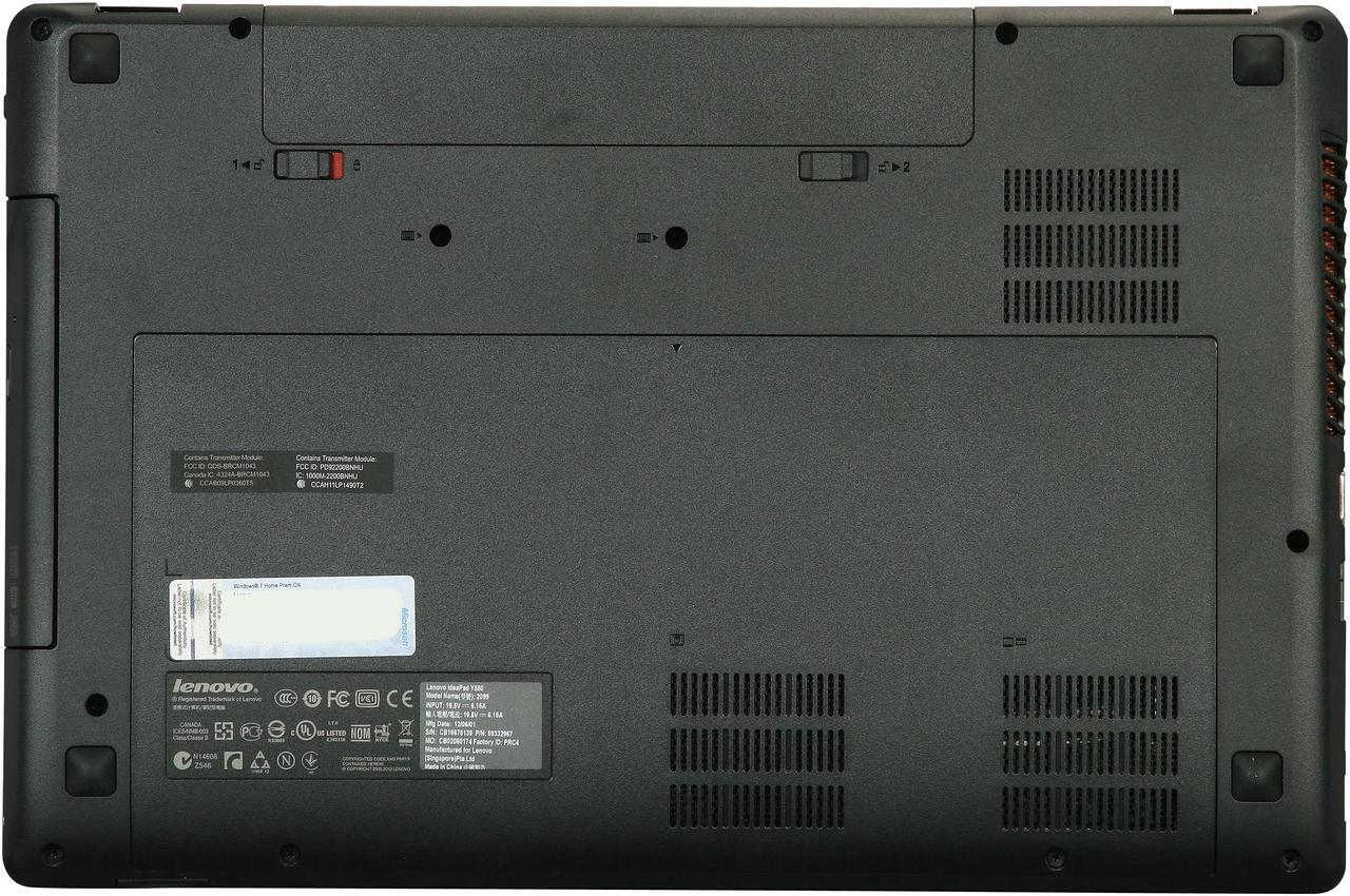 Alt view image 7 of 8 - Lenovo Laptop IdeaPad Intel Core i7-3610QM 6GB Memory 750GB HDD NVIDIA GeForce GTX 660M 15.6" Windows 7 Home Premium 64-Bit Y580 (20994CU)
