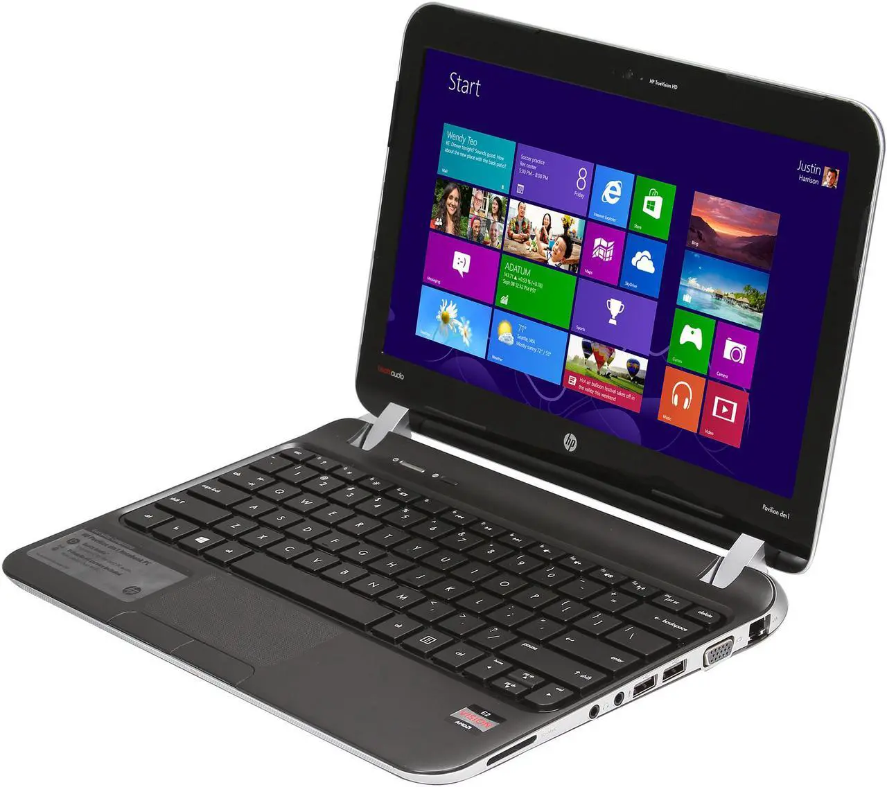 Main image of HP Laptop Pavilion AMD E2-1800 4GB Memory 500GB HDD AMD Radeon HD 7340 11.6" Windows 8 dm1-4310nr