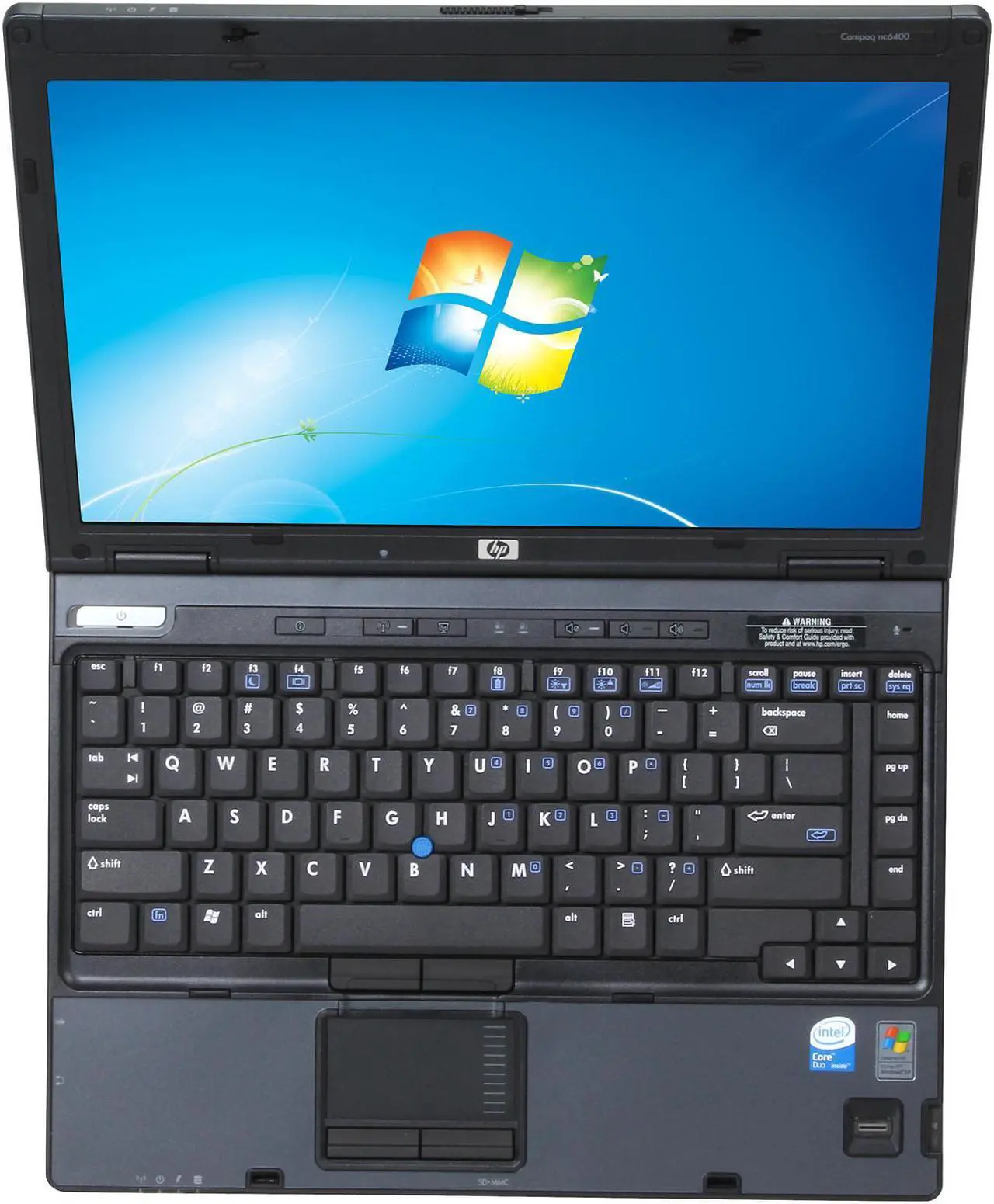 Alt view image 6 of 8 - HP Compaq Laptop 1.80GHz 2GB Memory 80GB HDD Intel GMA 950 14.1" Windows 7 Home Premium 32-Bit NC6400