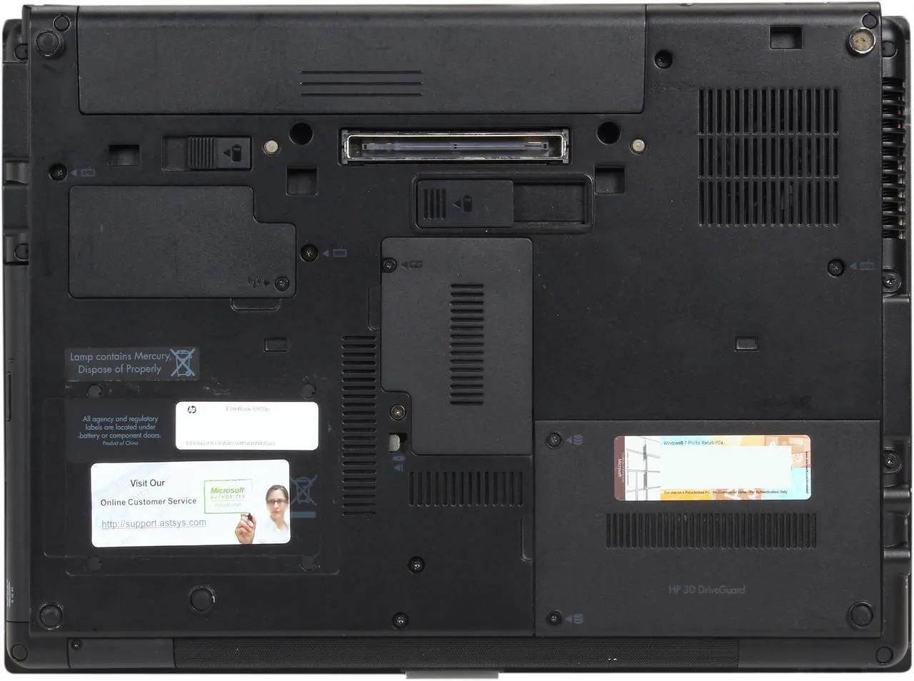 Alt view image 8 of 9 - HP Elitebook 6930P 14" Laptop with Intel Core 2 Duo P8700 2.53Ghz, 4GB RAM, 120GB SSD, DVDROM, Windows 7 Pro 64 Bit