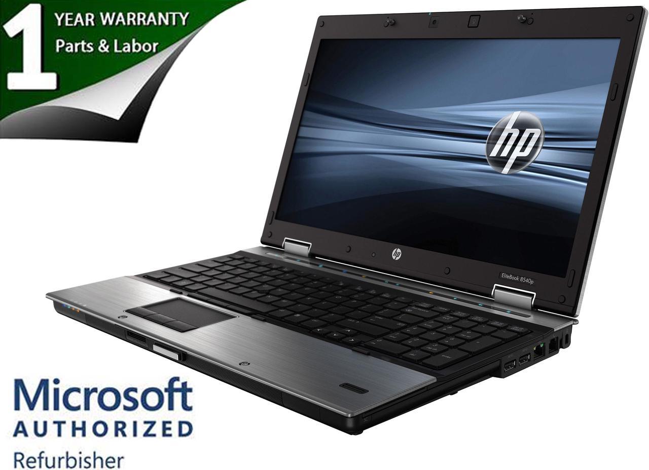 HP Notebook Laptop EliteBook Intel Core i7-620M 4GB Memory 250GB HDD 15.6" Windows 10 Home 8540P