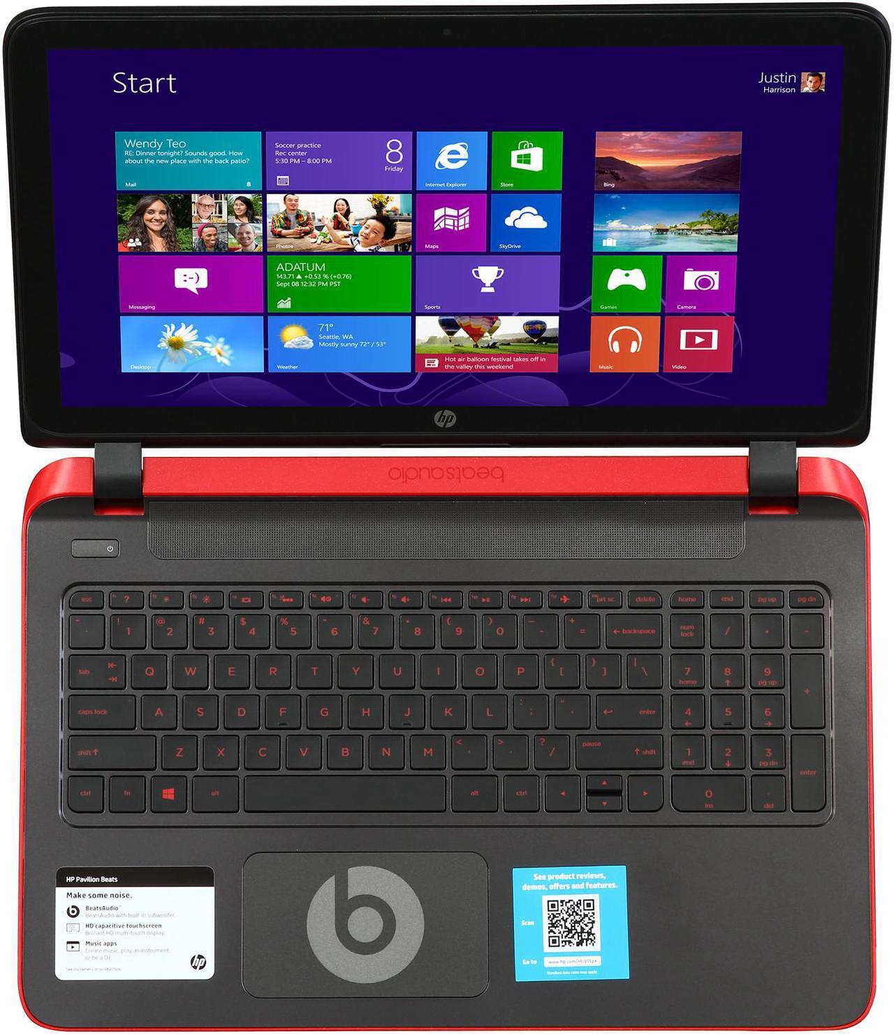 Alt view image 6 of 8 - HP Laptop Beats Special Edition AMD A8-5545M 8GB Memory 1TB HDD AMD Radeon HD 8510G 15.6" Touch Screen Windows 8.1 15-p030nr