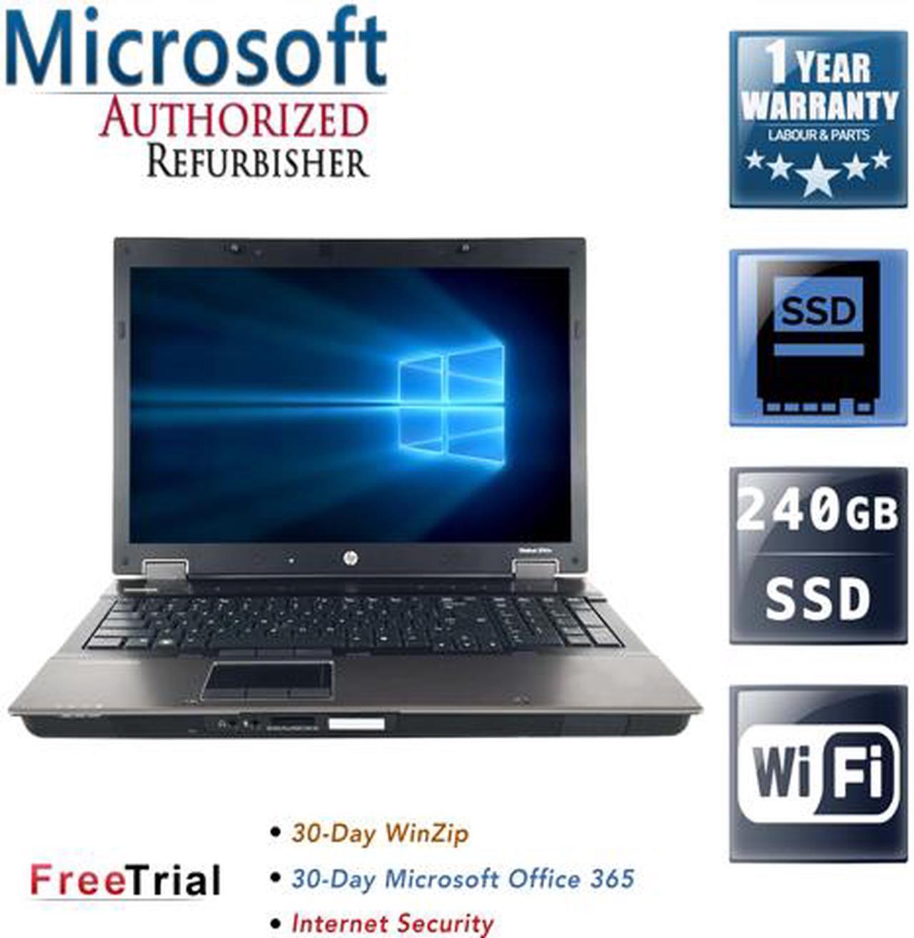 Refurbished Refurbished Hp Elitebook 8740w 170 Intel Core I7 620m 266ghz 8gb Ddr3 240gb Ssd 9061