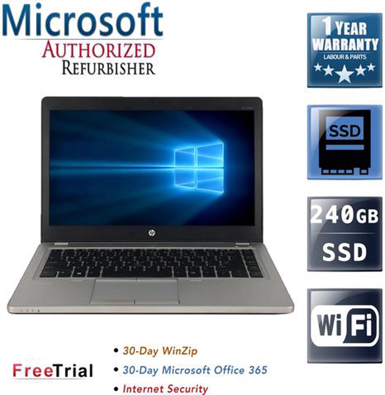 Main image of HP Laptop EliteBook Folio Intel Core i7-4600U 8GB Memory 240 GB SSD Intel HD Graphics 4400 14.0" Non-Touch Screen Windows 10 Pro 64-bit 9480M