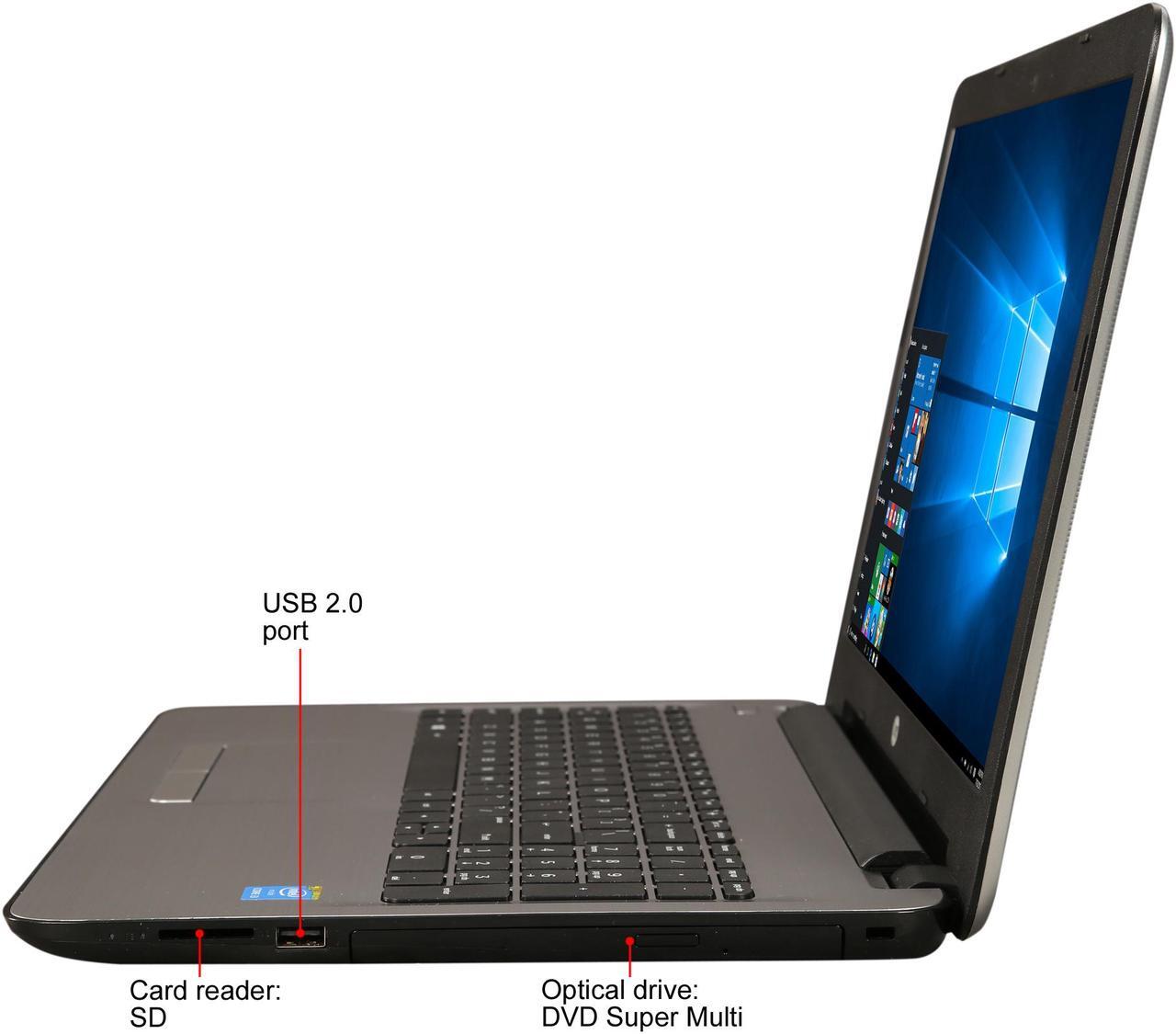Alt view image 3 of 8 - HP Laptop Intel Core i3-5005U 6GB Memory 1TB HDD Intel HD Graphics 5500 15.6" Non-Touch Screen Windows 10 Home 64-Bit 15-ay065nr