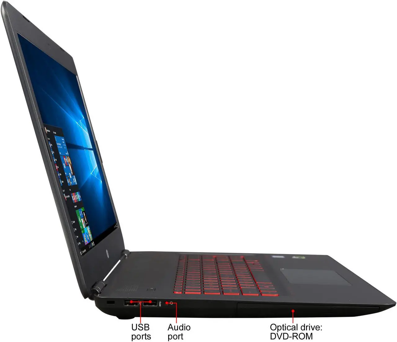 Alt view image 5 of 8 - HP OMEN 17-w295nr 17.3" Intel Core i7 7th Gen 7700HQ (2.80 GHz) NVIDIA GeForce GTX 1050 Ti 16 GB Memory 256 GB SSD 1 TB HDD Windows 10 Home 64-Bit Gaming Laptop -- ONLY @ NEWEGG