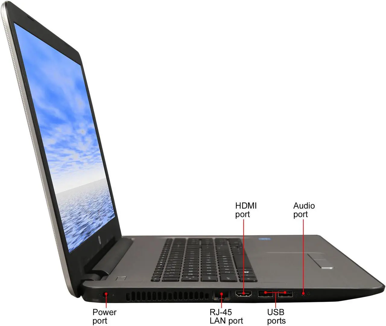 Alt view image 5 of 8 - HP Laptop Intel Pentium N3710 8GB Memory 1TB HDD Intel HD Graphics 405 17.3" Windows 10 Home 64-Bit 17-x087nr