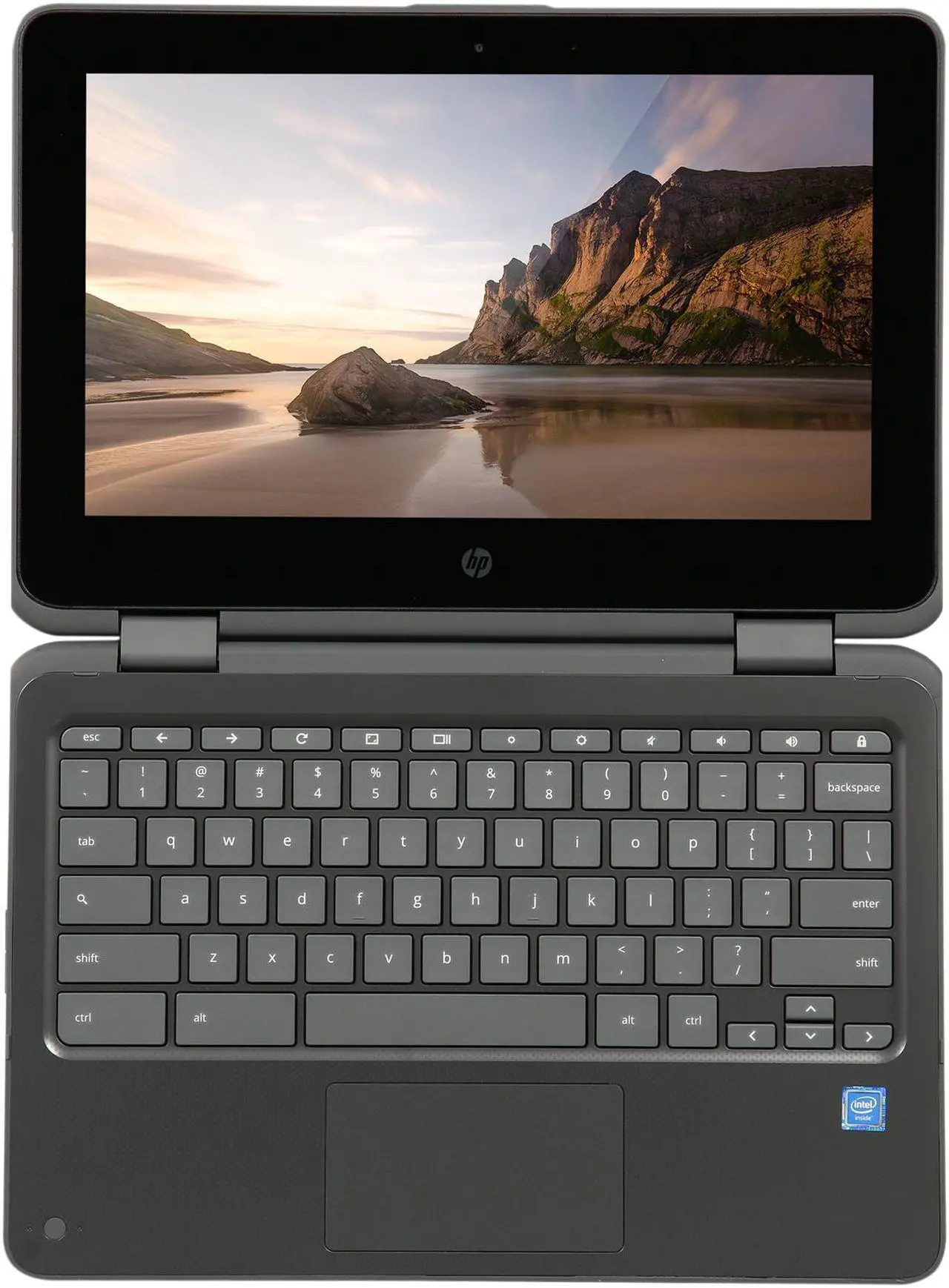 Alt view image 8 of 9 - HP Chromebook x360 Chromebook Intel Celeron N3350 4GB Memory 16 GB eMMC SSD 11.6" Touch Screen Chrome OS 11-ae027nr