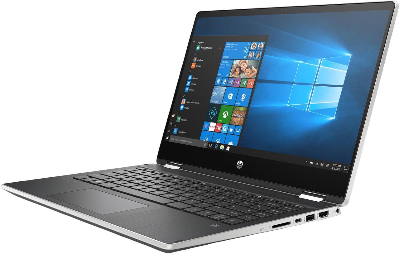 Main image of HP Pavilion x360 Intel Core i5-1035G1 8GB Memory 256 GB PCIe SSD Intel UHD Graphics 14.0" Touch Screen 1366 x 768 Convertible 2-in-1 Laptop Windows 10 Home 64-bit 14-dh2075nr