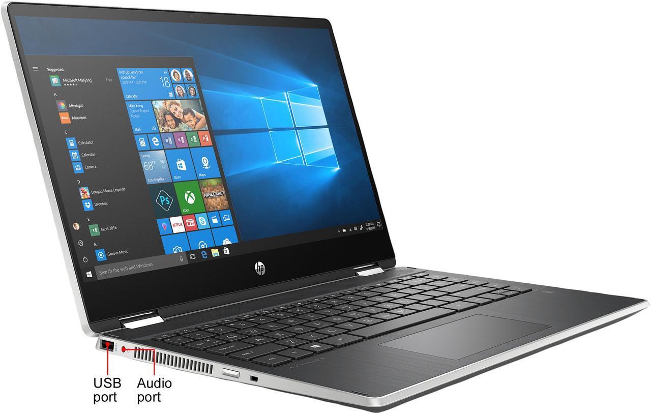 Alt view image 5 of 6 - HP Pavilion x360 Intel Core i5-1035G1 8GB Memory 256 GB PCIe SSD Intel UHD Graphics 14.0" Touch Screen 1366 x 768 Convertible 2-in-1 Laptop Windows 10 Home 64-bit 14-dh2075nr