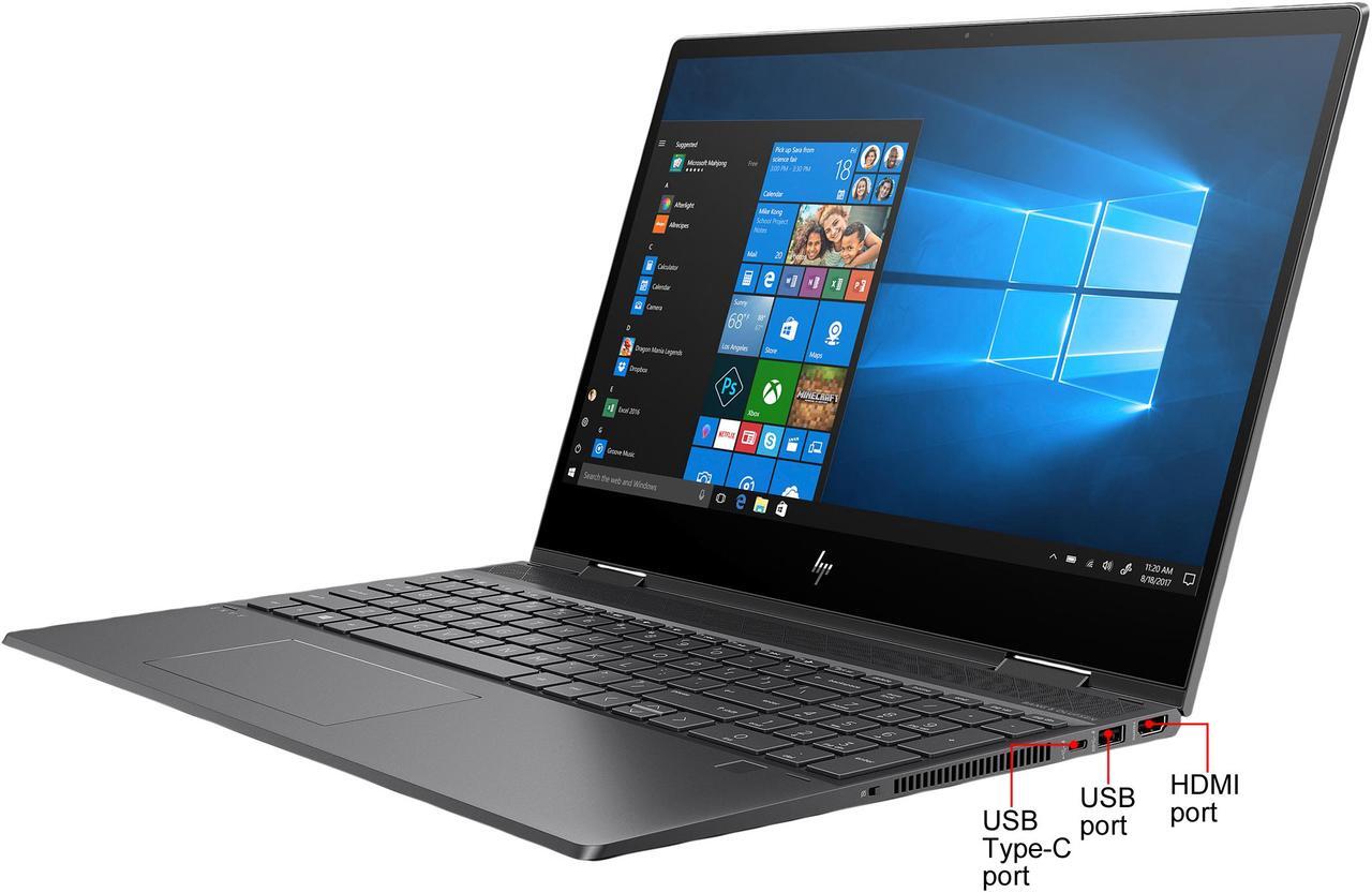 Alt view image 2 of 9 - HP ENVY x360 AMD Ryzen 5 4500U 16GB Memory 256 GB PCIe SSD AMD Radeon Graphics 15.6" Touch Screen 1920 x 1080 Convertible 2-in-1 Laptop Windows 10 Home 64-bit 15-ds1077nr