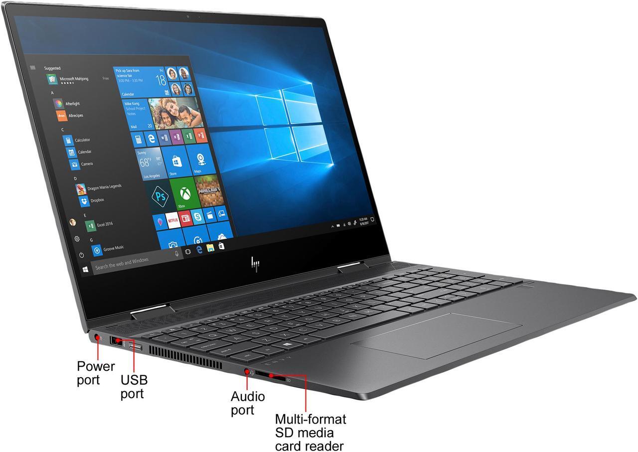 Alt view image 6 of 9 - HP ENVY x360 AMD Ryzen 5 4500U 16GB Memory 256 GB PCIe SSD AMD Radeon Graphics 15.6" Touch Screen 1920 x 1080 Convertible 2-in-1 Laptop Windows 10 Home 64-bit 15-ds1077nr