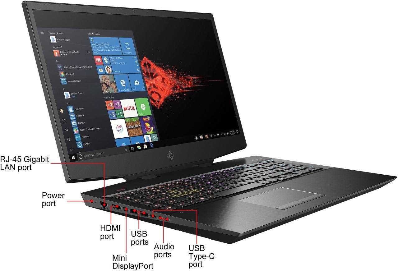 Alt view image 6 of 7 - HP OMEN 17 (2020) - 17.3" FHD - Intel Core i7-10750H - GeForce GTX 1660 Ti - 16 GB Memory - 512 GB SSD + 1 TB HDD - Gaming Laptop (17-cb1072nr)