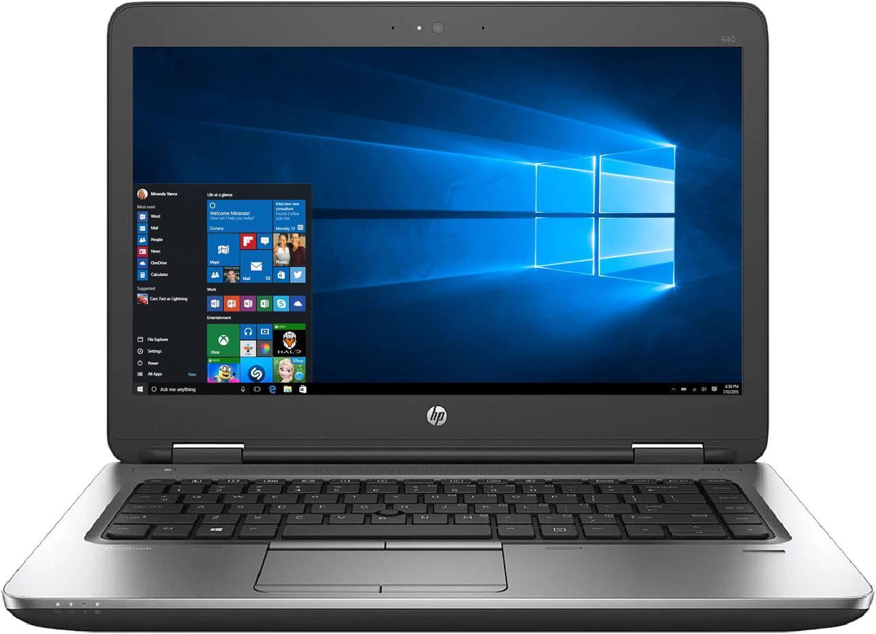 HP Grade B Laptop ProBook Intel Core i5-6300U 8GB Memory 128 GB SSD Intel HD Graphics 520 14.0" Windows 10 Home 64-bit 640 G2