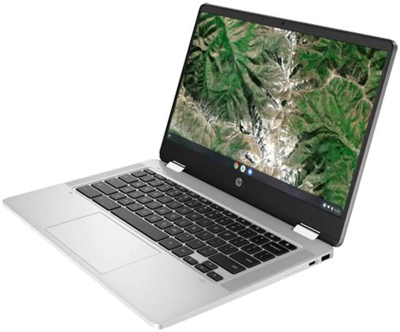 Alt view image 3 of 11 - HP Chromebook x360 14a-ca0010nr Intel Celeron N4020 (1.10 GHz) 4 GB LPDDR4 Memory 32 GB eMMC 14.0" Touchscreen Chrome OS