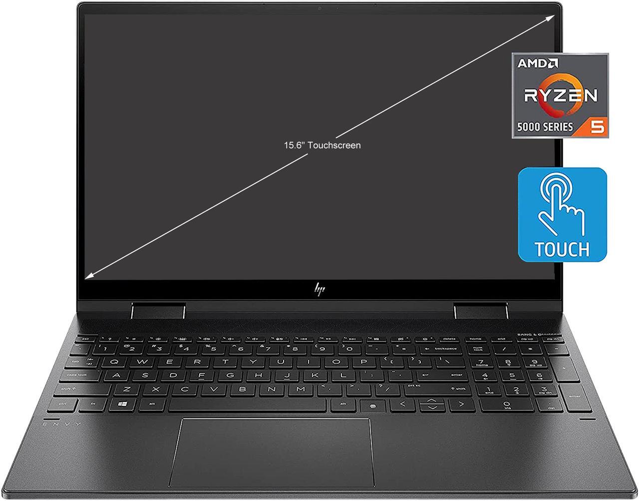 Alt view image 2 of 2 - HP ENVY x360 AMD Ryzen 5 5500U 8GB Memory 512 GB PCIe SSD AMD Radeon Graphics 15.6" Touch Screen 1920 x 1080 Convertible 2-in-1 Laptop Windows 10 Home 64-bit 15-ee1010nr
