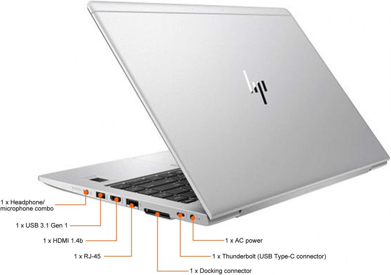 Alt view image 6 of 6 - HP Grade A Laptop EliteBook Intel Core i5-8350U 16GB Memory 256 GB PCIe SSD Intel UHD Graphics 620 14.0" Non-Touch Screen Windows 11 Pro 64-bit 840 G5