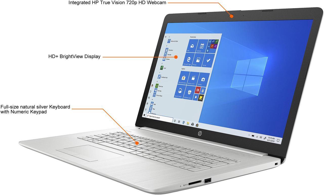 Alt view image 4 of 8 - HP Laptop Intel Core i3-1115G4 8GB Memory 256 GB PCIe SSD Intel UHD Graphics 17.3" Non-Touch Screen Windows 11 in S mode 17-by4013dx