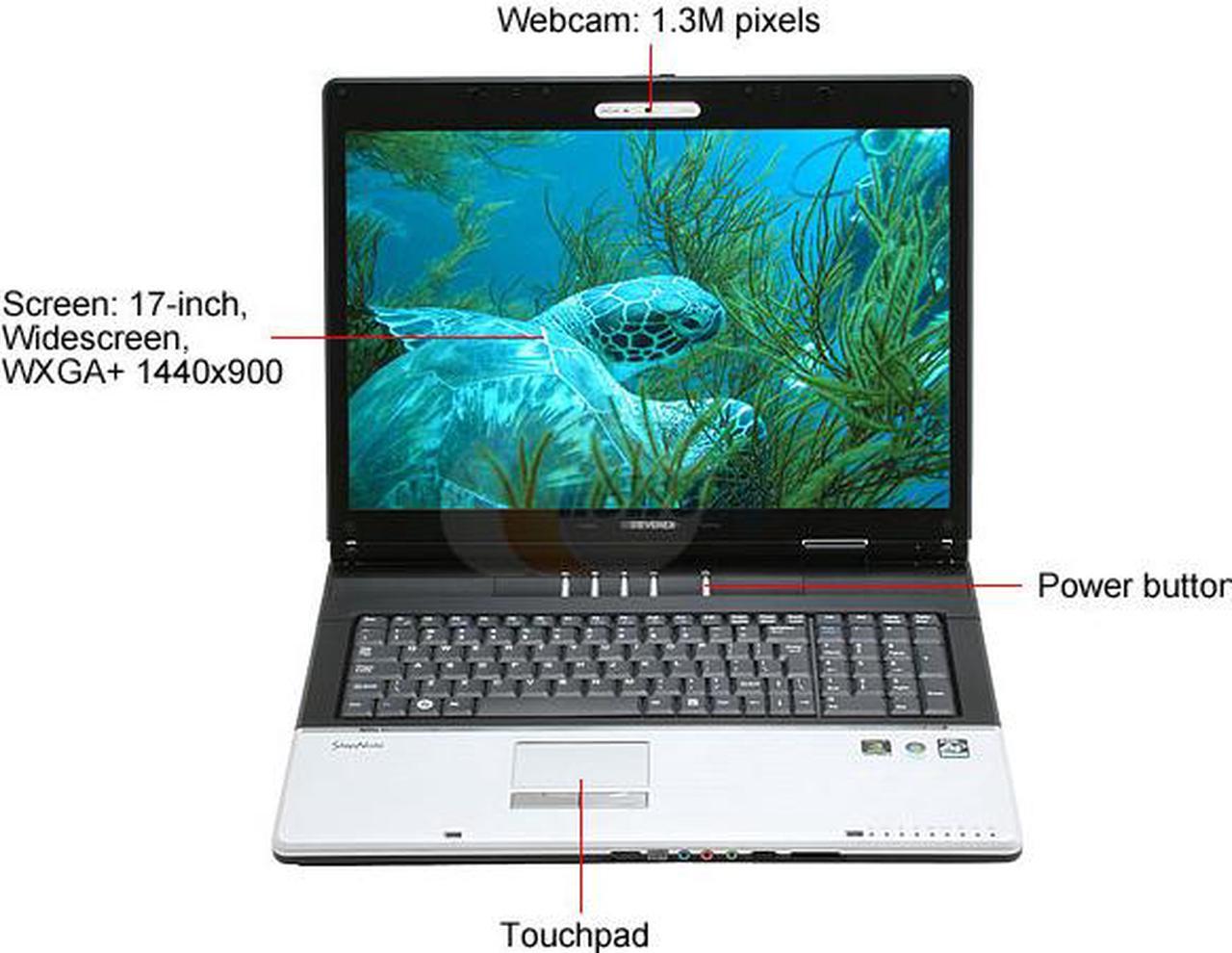 Alt view image 2 of 16 - EVEREX Laptop AMD Athlon 64 X2 TK-53 1GB Memory 120GB HDD NVIDIA GeForce 8600M GS 17.0" Windows Vista Home Premium XT5300T