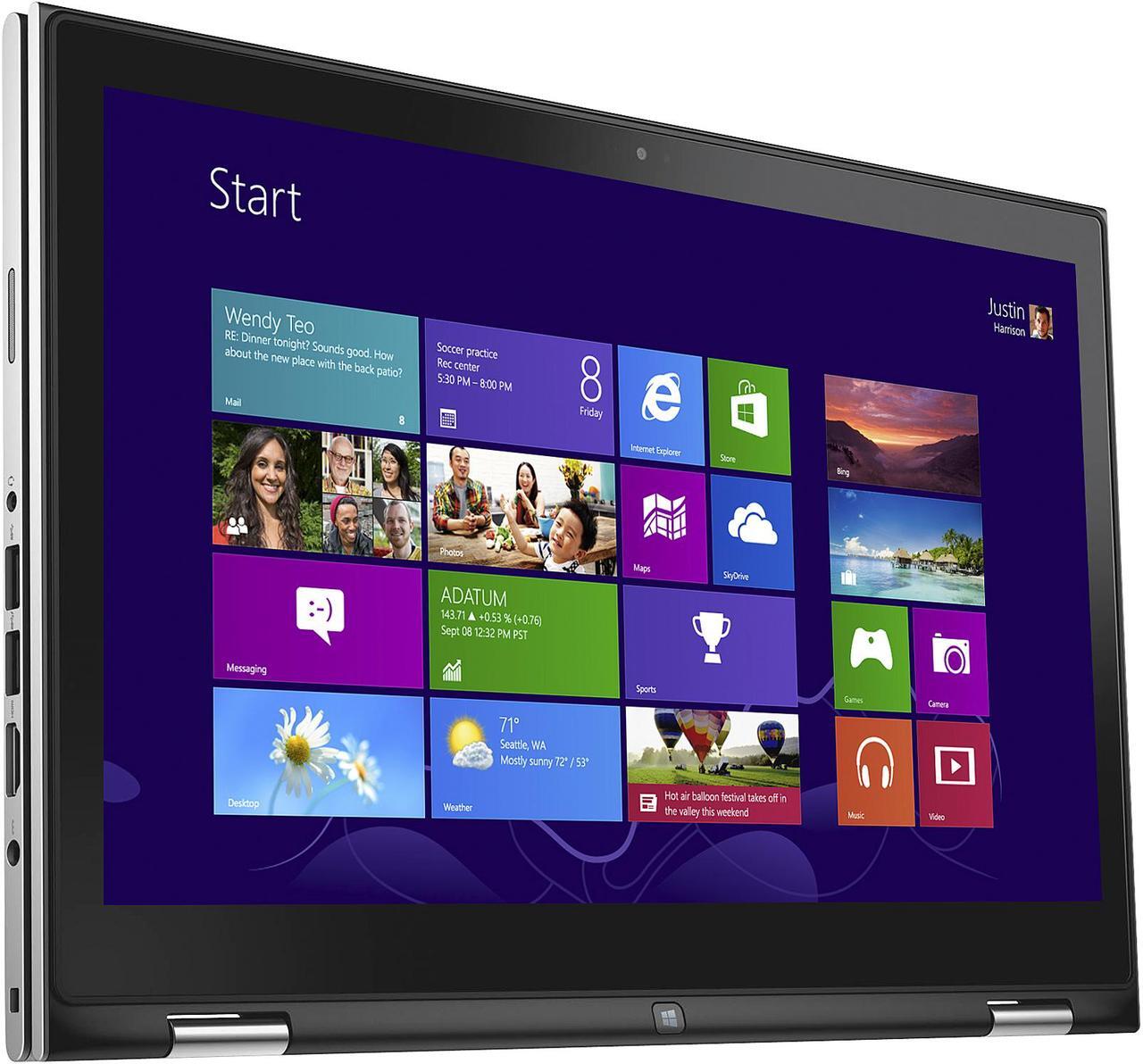 Alt view image 10 of 19 - DELL Inspiron 13 7000 Intel Core i3-4010U 4GB Memory 500GB HDD Intel HD Graphics 4400 13.3" Touch Screen 1366 x 768 Thin and Light 2-in-1 Windows 8.1 64-Bit i7347-50sLV