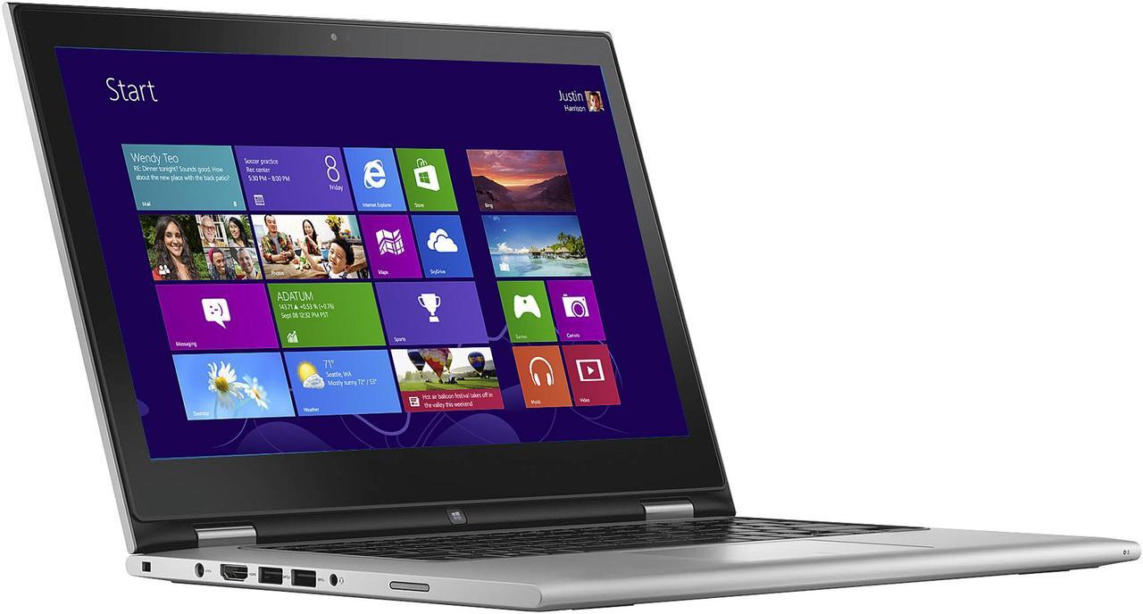 Alt view image 7 of 19 - DELL Inspiron 13 7000 Intel Core i3-4010U 4GB Memory 500GB HDD Intel HD Graphics 4400 13.3" Touch Screen 1366 x 768 Thin and Light 2-in-1 Windows 8.1 64-Bit i7347-50sLV