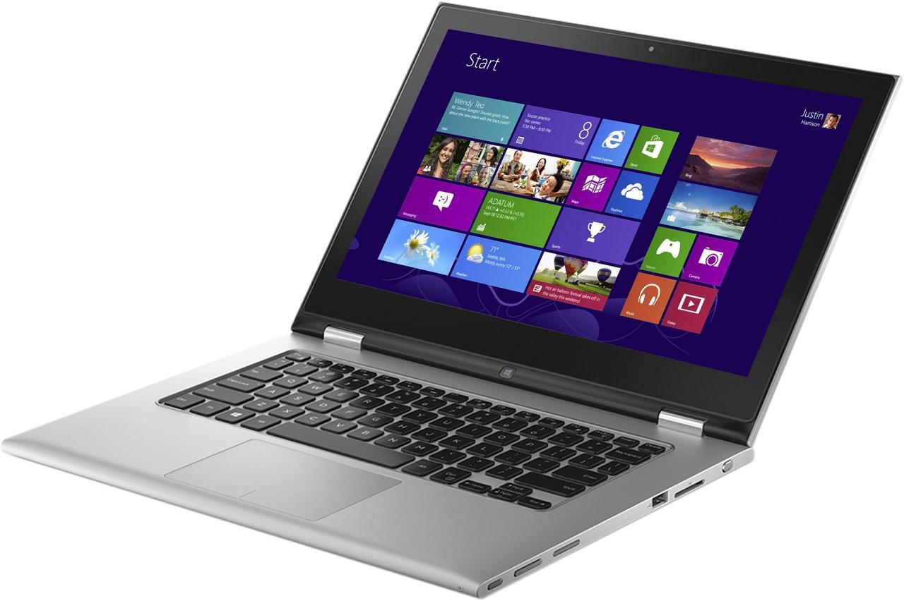 Alt view image 4 of 19 - DELL Inspiron 13 7000 Intel Core i3-4010U 4GB Memory 500GB HDD Intel HD Graphics 4400 13.3" Touch Screen 1366 x 768 Thin and Light 2-in-1 Windows 8.1 64-Bit i7347-50sLV
