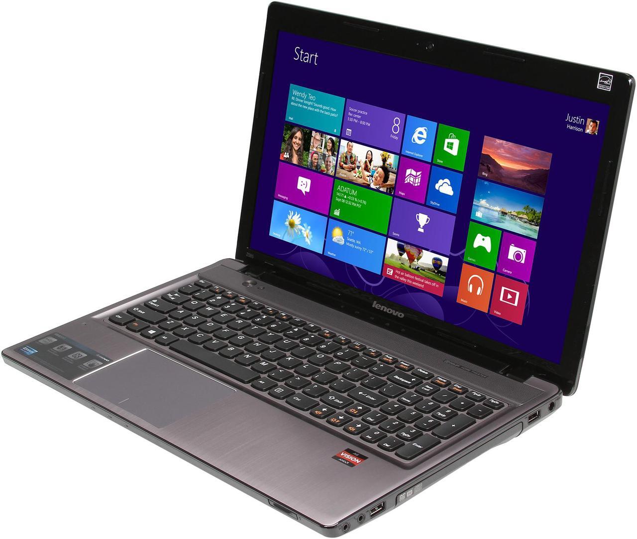 Main image of Lenovo Laptop IdeaPad AMD A6-4400M 4GB Memory 500GB HDD AMD Radeon HD 7520G 15.6" Windows 8 Z585 (59345307)