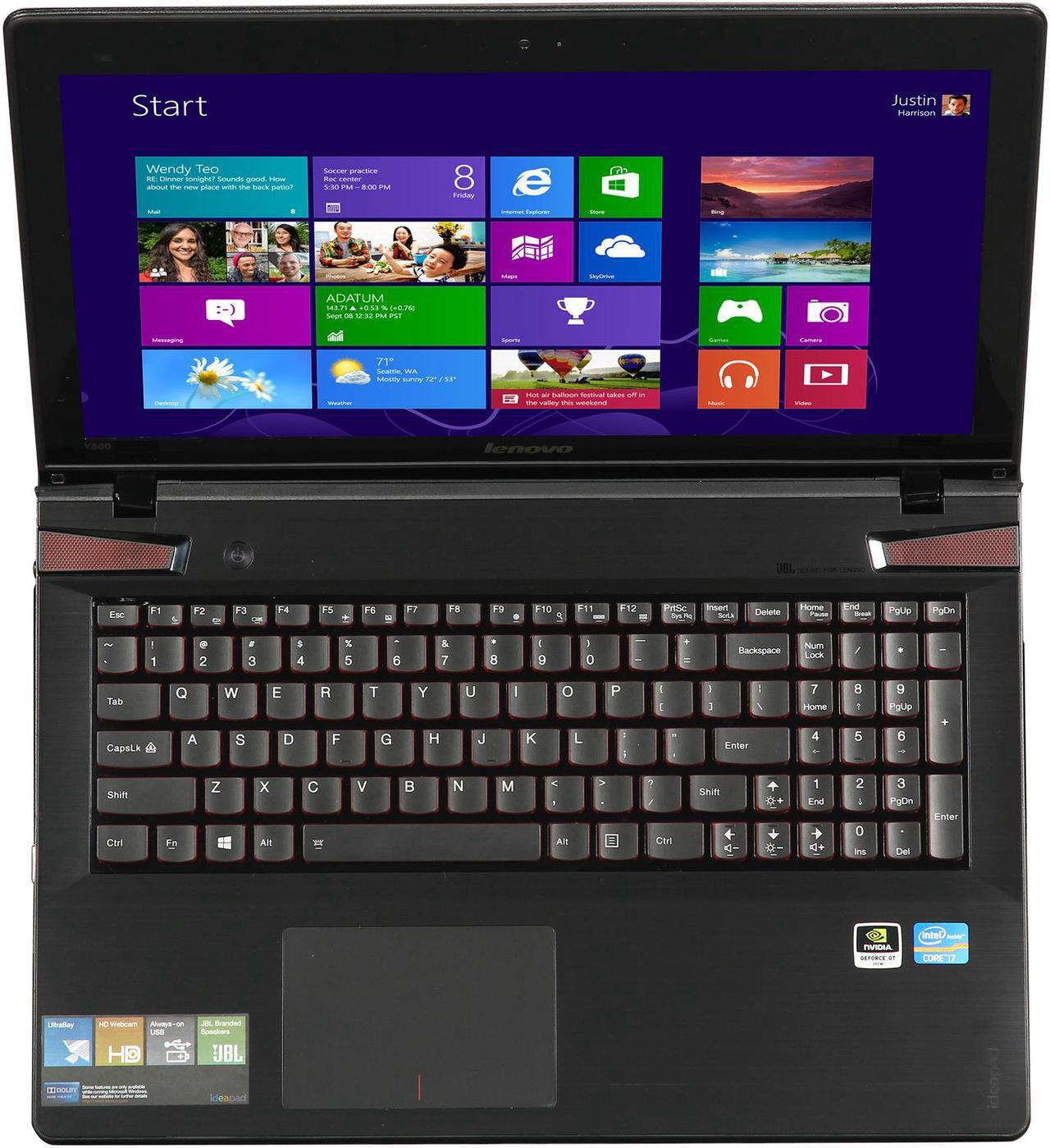 Alt view image 6 of 8 - Lenovo IdeaPad - 15.6" Dual NVIDIA GeForce GT 650M SLI - Intel Core i7-3630QM  - 8GB Memory - - Windows 8 - Gaming Laptop - (Y500 (59359557) )