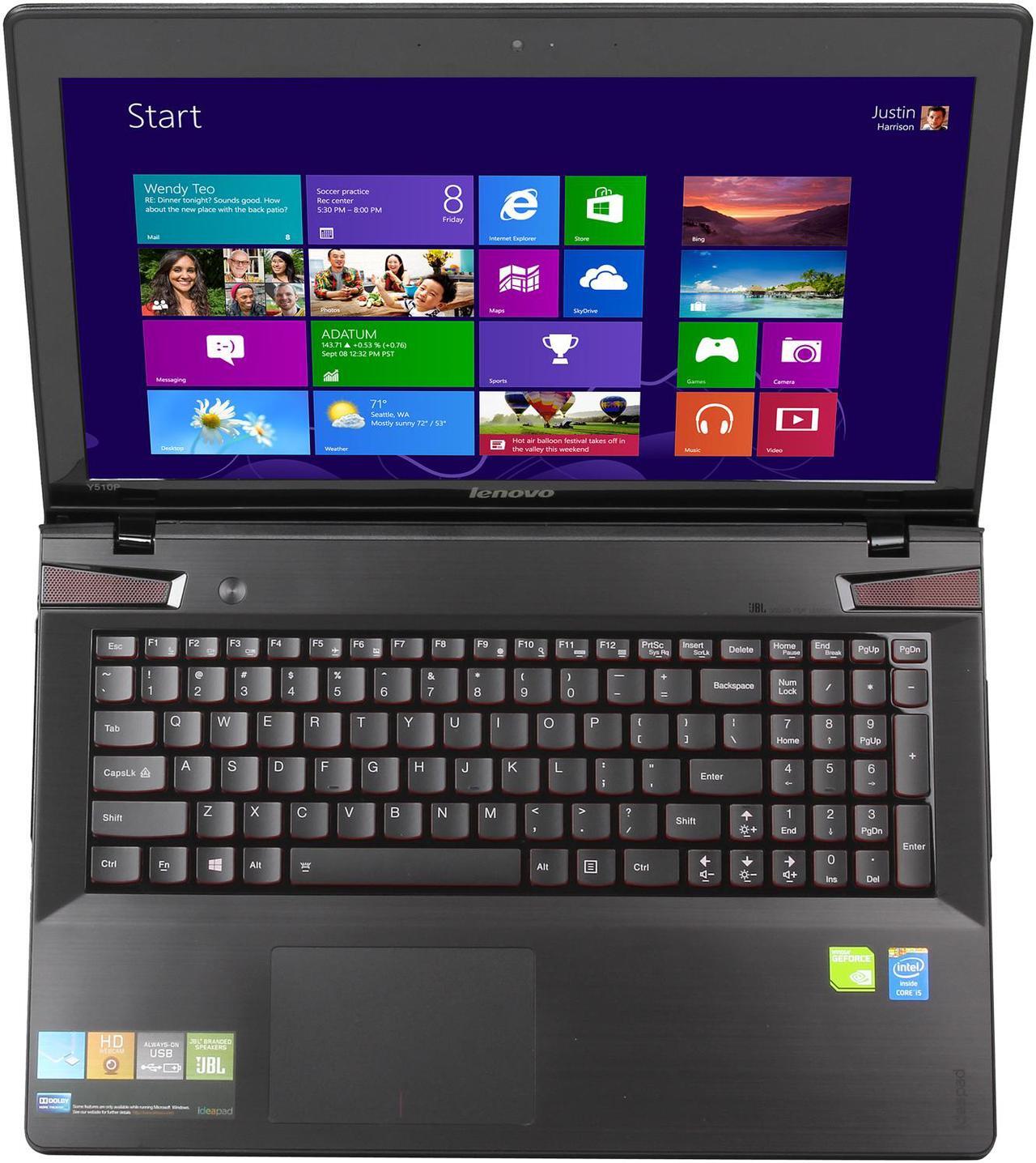 Alt view image 6 of 8 - Lenovo IdeaPad Y510p (59390909) Intel Core i5 4200M(2.5GHz) 6 GB Memory 1 TB + 8 GB SSHD Hybrid Drive 15.6" Gaming Laptop Windows 8