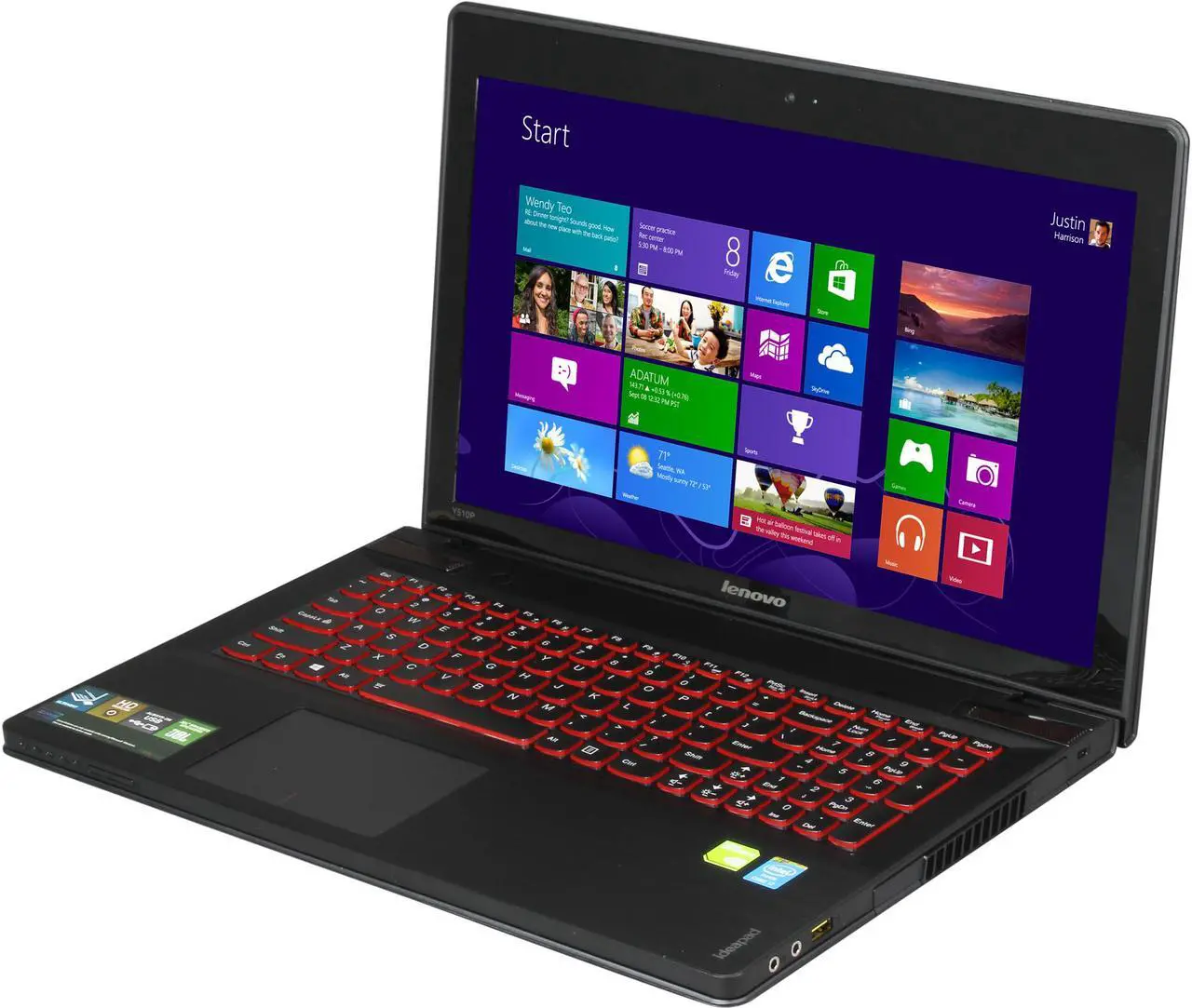 Main image of Lenovo IdeaPad Y510p (59388313) Intel Core i7 4700MQ(2.40GHz) 8GB Memory 1TB + 8GB SSHD Hybrid Drive 15.6" Notebook Windows 8