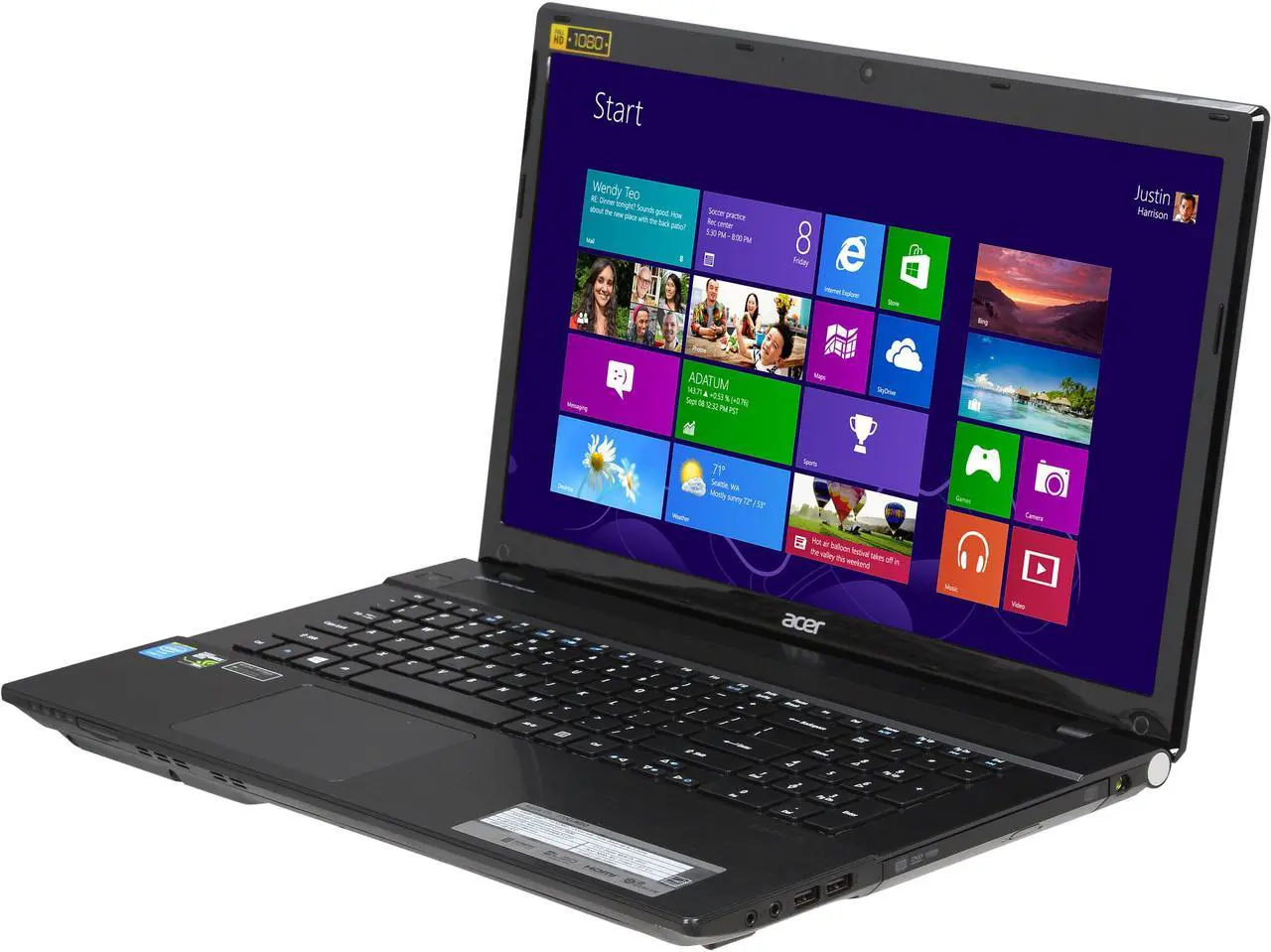 Main image of Acer Aspire - 17.3" NVIDIA GeForce GTX 760M - Intel Core i7-4702MQ  - 8GB Memory - - Windows 8 - Gaming Laptop - (V3-772G-9653 )